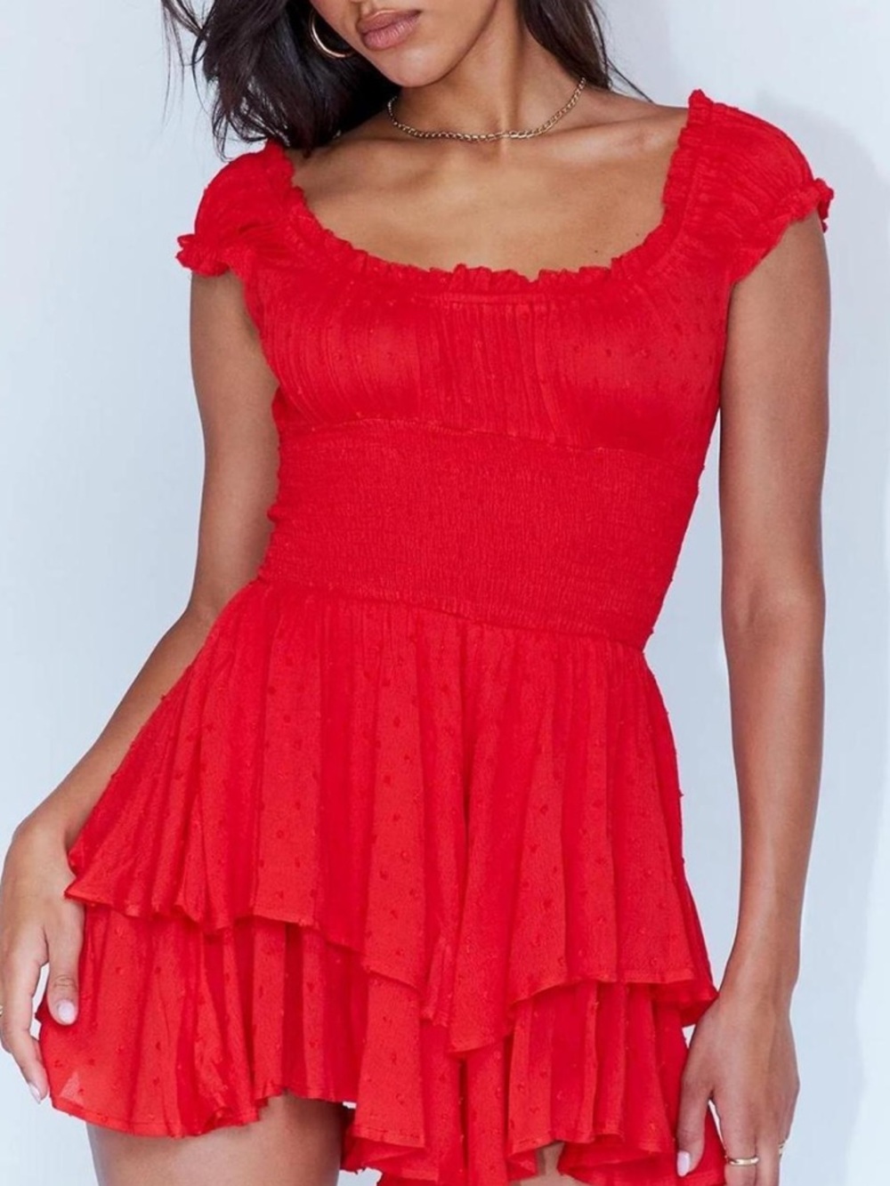 Princess Polly The Love Galore Romper Red
